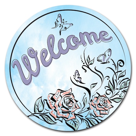 Welcome Circle Corrugated Plastic Sign